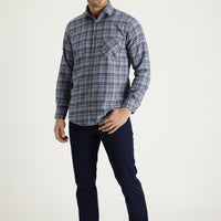 Koyu Lacivert Regular Fit Likralı Kanvas / Chino Pantolon