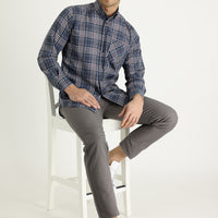 Koyu Vizon Regular Fit Standart Kesim Kanvas / Chino Pantolon