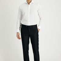 Koyu Petrol 7 Drop Slim Fit Dar Kesim Desenli Klasik Kumaş Pantolon
