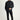 Siyah Lacivert Slim Fit Dar Kesim Yünlü Klasik Kumaş Pantolon