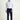 Açık Lacivert Slim Fit Dar Kesim Klasik Desenli Kumaş Pantolon