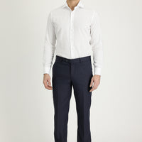 Koyu Antrasit 7 Drop Slim Fit Dar Kesim Klasik Desenli Likralı Kumaş Pantolon