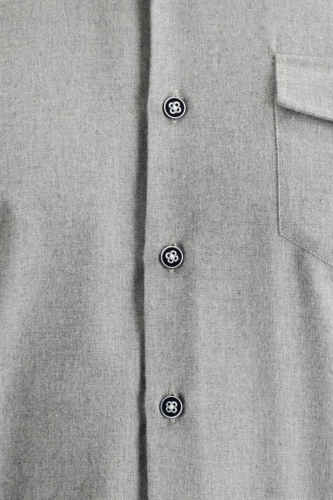 Light Grey Long Sleeve Slim Fit Lumberjack Sporty Cotton Easy Iron Shirt