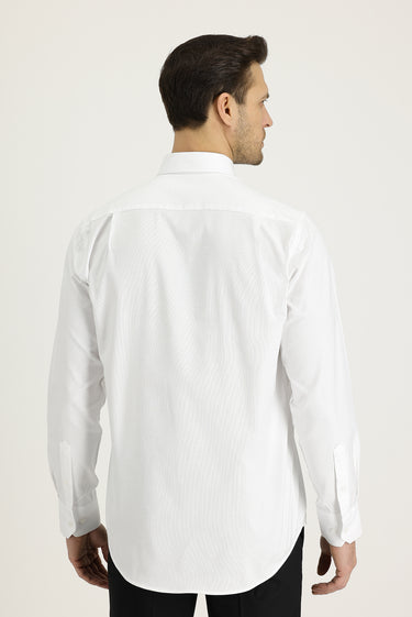 Beyaz Uzun Kol Regular Fit Oxford Pamuk Gömlek