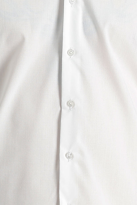 White Long Sleeve Slim Fit Classic Shirt