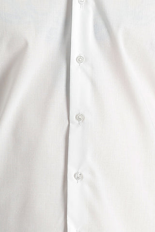 Beyaz Uzun Kol Slim Fit Dar Kesim Klasik Pamuklu Gömlek