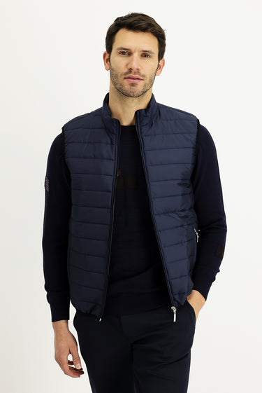 Orta Lacivert Kapitone Spor Yelek