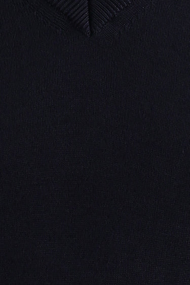 Koyu Lacivert V Yaka Regular Fit Triko Kazak