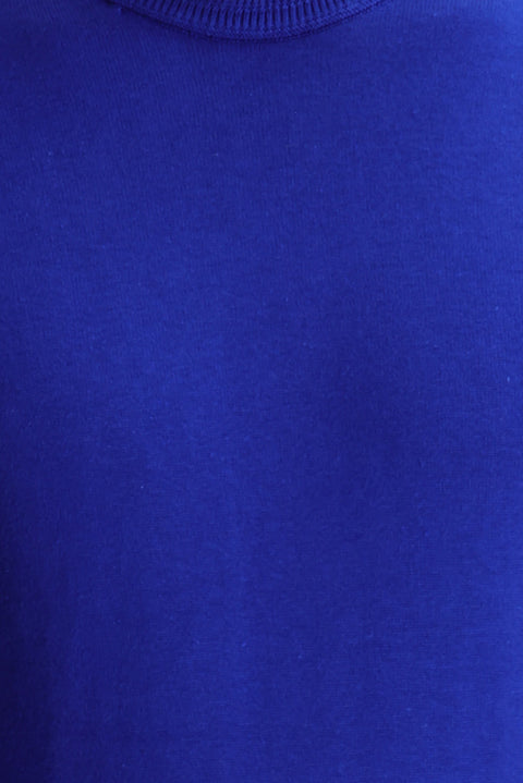 Navy Blue Crew Neck Regular Fit Knitted Sweater