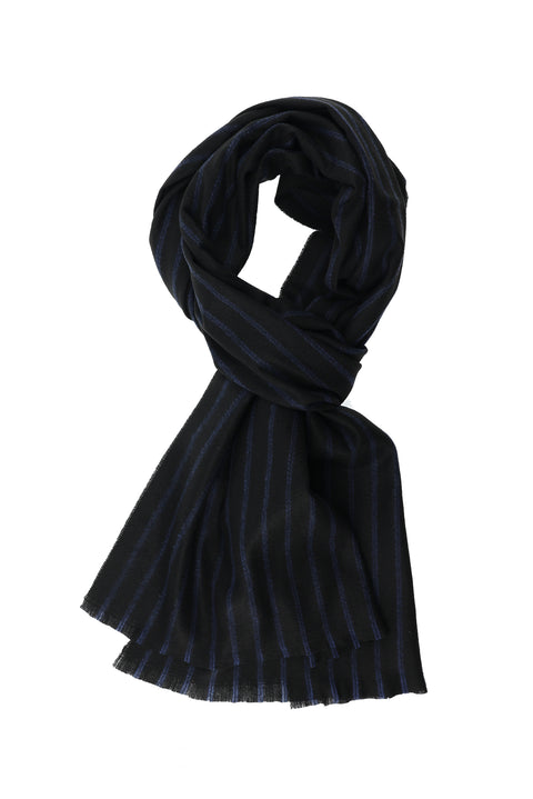 Black Striped Scarf