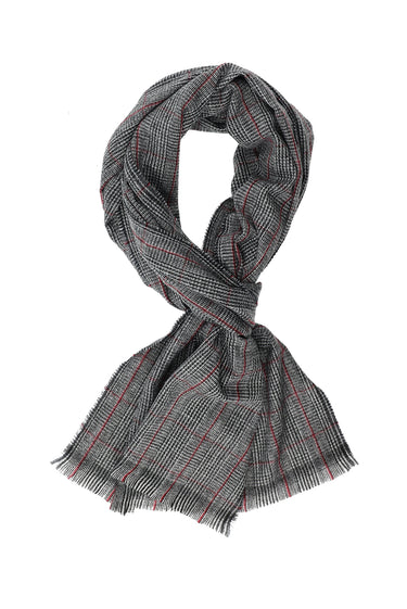 Açık Gri Ekose Atkı