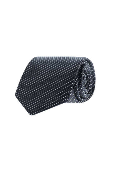 Koyu Lacivert Desenli Kravat