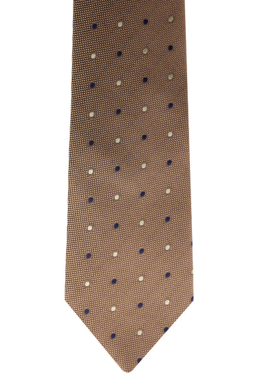 Orta Kahve Desenli Kravat