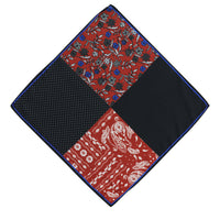 Dark Red Patterned Handkerchief
