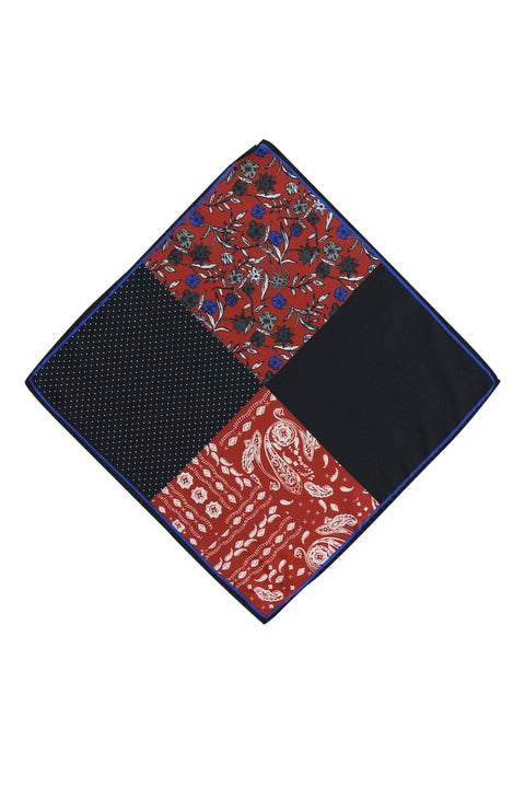 Dark Red Patterned Handkerchief
