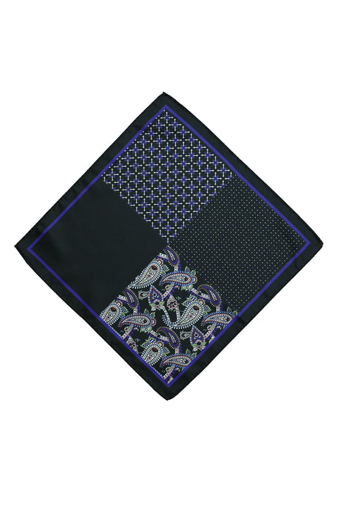 Black Patterned Handkerchief