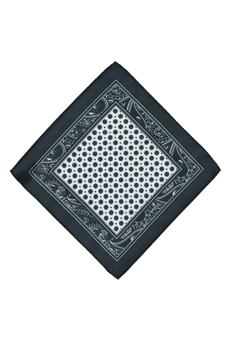 Black Patterned Handkerchief