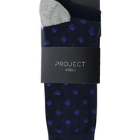 Medium Navy Blue 2-Pack Patterned Socks