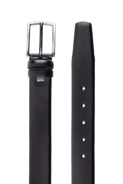 Black Classic Leather Belt