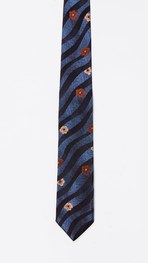 Blue 2-Piece Plain Silk Tie & Pocket Square Set
