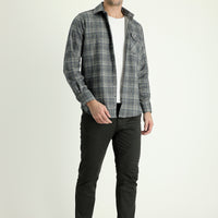 Koyu Antrasit Regular Fit Likralı Kanvas / Chino Pantolon