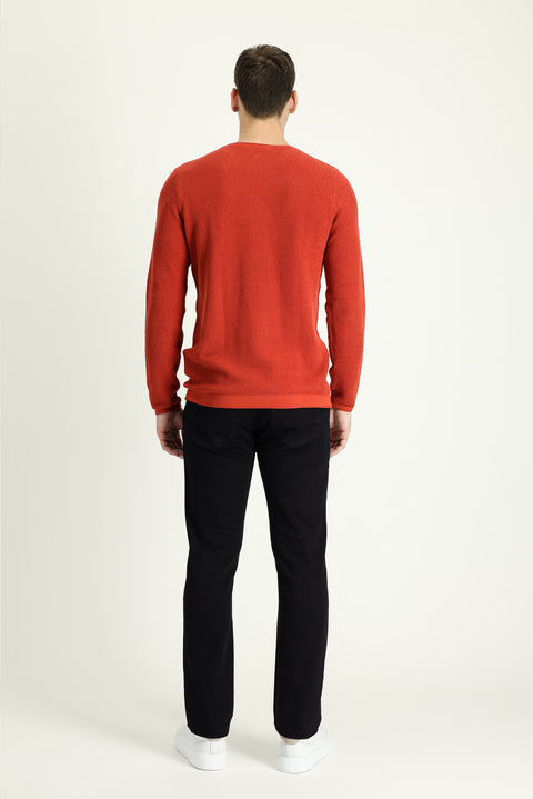 Koyu Mavi Regular Fit Standart Kesim Likralı Denim Pantolon