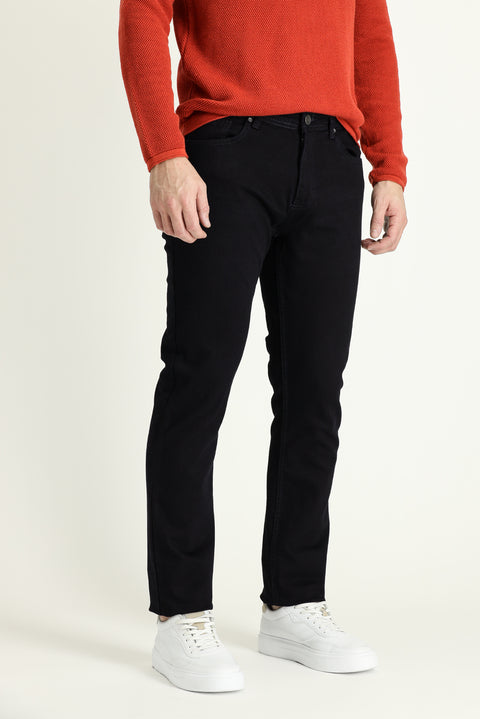 Koyu Mavi Regular Fit Standart Kesim Likralı Denim Pantolon