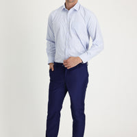 Orta Lacivert Super Slim Fit Ekstra Dar Kesim Klasik Kumaş Pantolon