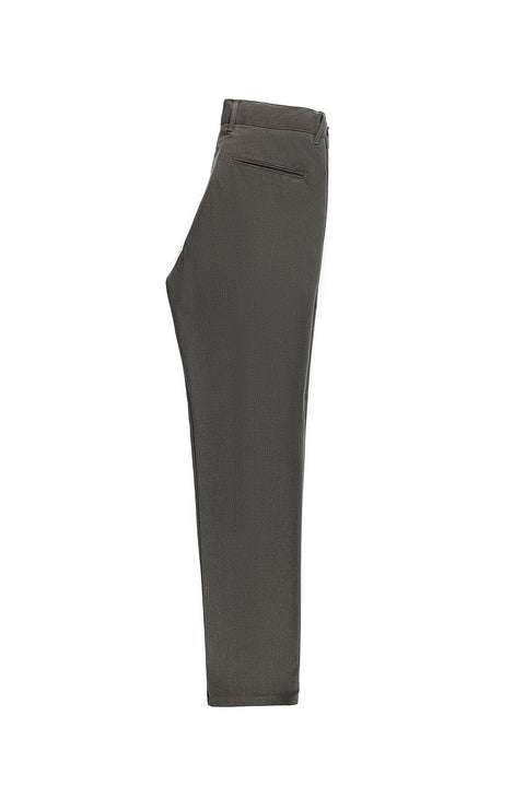Orta Kahve Slim Fit Dar Kesim Beli Lastikli Likralı Kanvas / Chino Pantolon