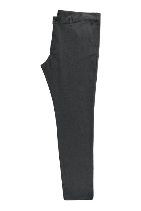 Koyu Füme Regular Fit Standart Kesim Desenli Likralı Kanvas / Chino Pantolon