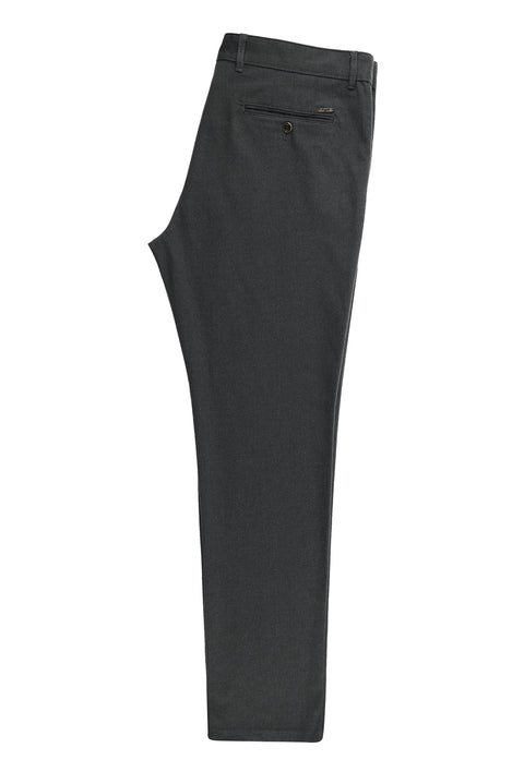 Koyu Füme Regular Fit Standart Kesim Desenli Likralı Kanvas / Chino Pantolon