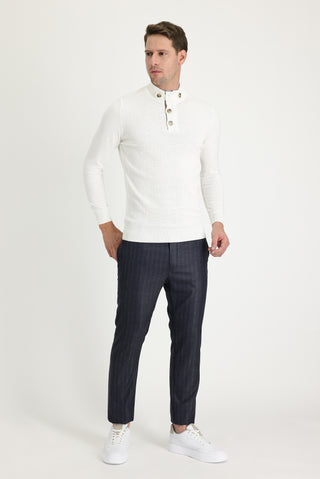 Orta Füme Super Slim Fit Ekstra Dar Kesim Desenli Klasik Kumaş Pantolon