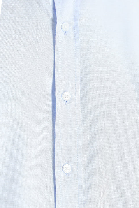 Light Blue Long Sleeve Regular Fit Oxford Cotton Shirt