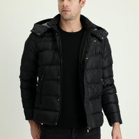 Black Hooded Puffer Jacket