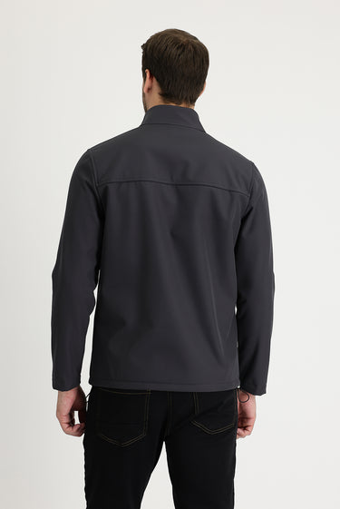 Orta Antrasit Slim Fit Dar Kesim Spor Mont