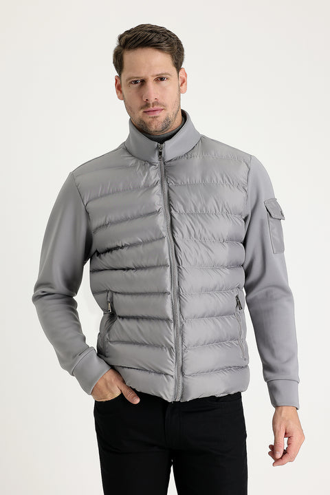 Medium Grey Quilted Sport Jacket