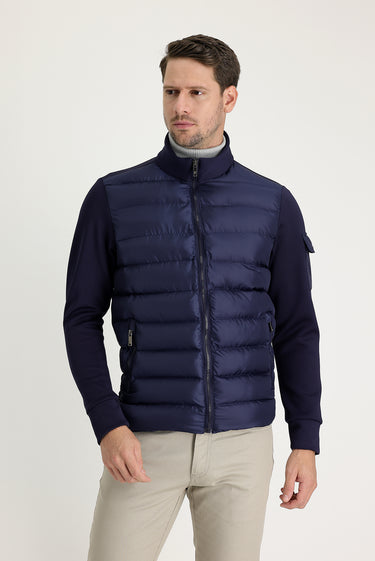 Açık Lacivert Kapitone Spor Mont