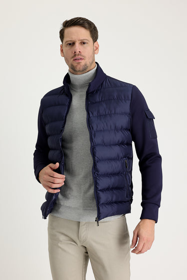 Açık Lacivert Kapitone Spor Mont