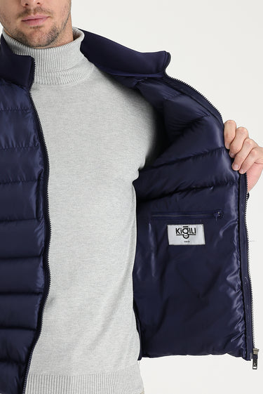 Açık Lacivert Kapitone Spor Mont