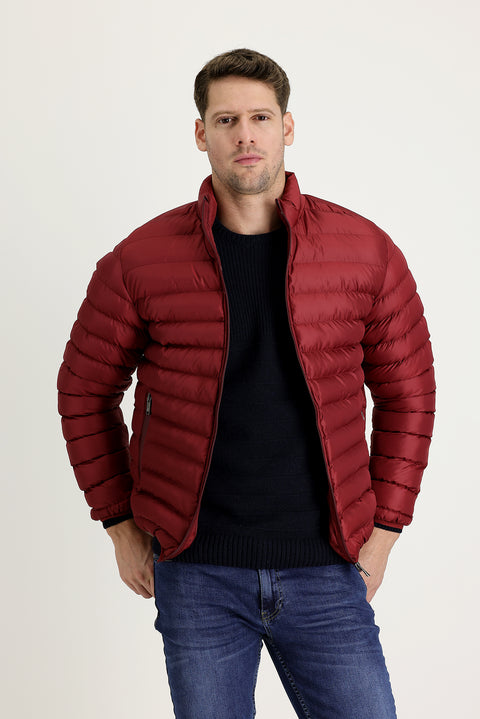 Koyu Bordo Kapitone Spor Mont