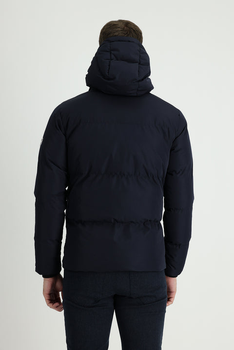 Dark Navy Hooded Puffer Jacket