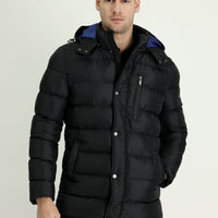 Black Hooded Puffer Jacket