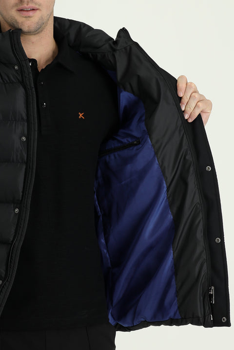 Black Hooded Puffer Jacket