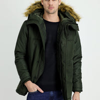 Medium Khaki Hooded Sport Jacket