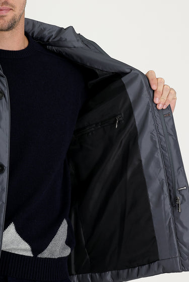 Orta Antrasit Kürk Yaka Spor Şişme Kaban