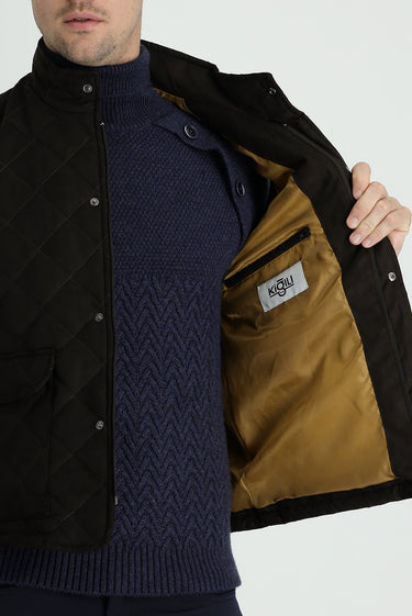 Orta Kahve Kapitone Şişme Yelek