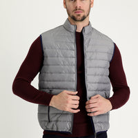 Açık Gri Kapitone Şişme Yelek