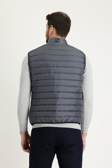 Koyu Füme Kapitone Şişme Yelek