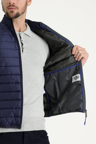 Koyu Lacivert Kapitone Şişme Yelek