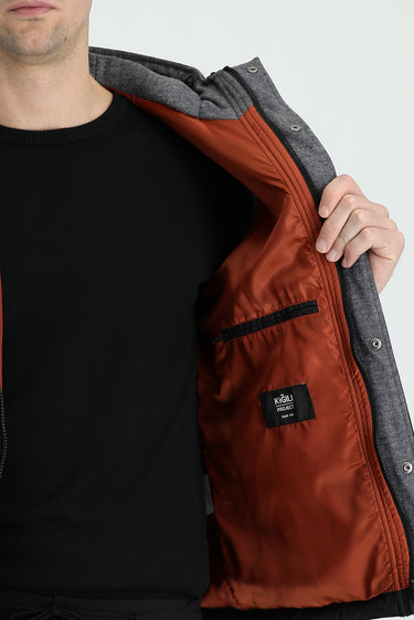 Siyah Slim Fit Dar Kesim Spor Şişme Yelek